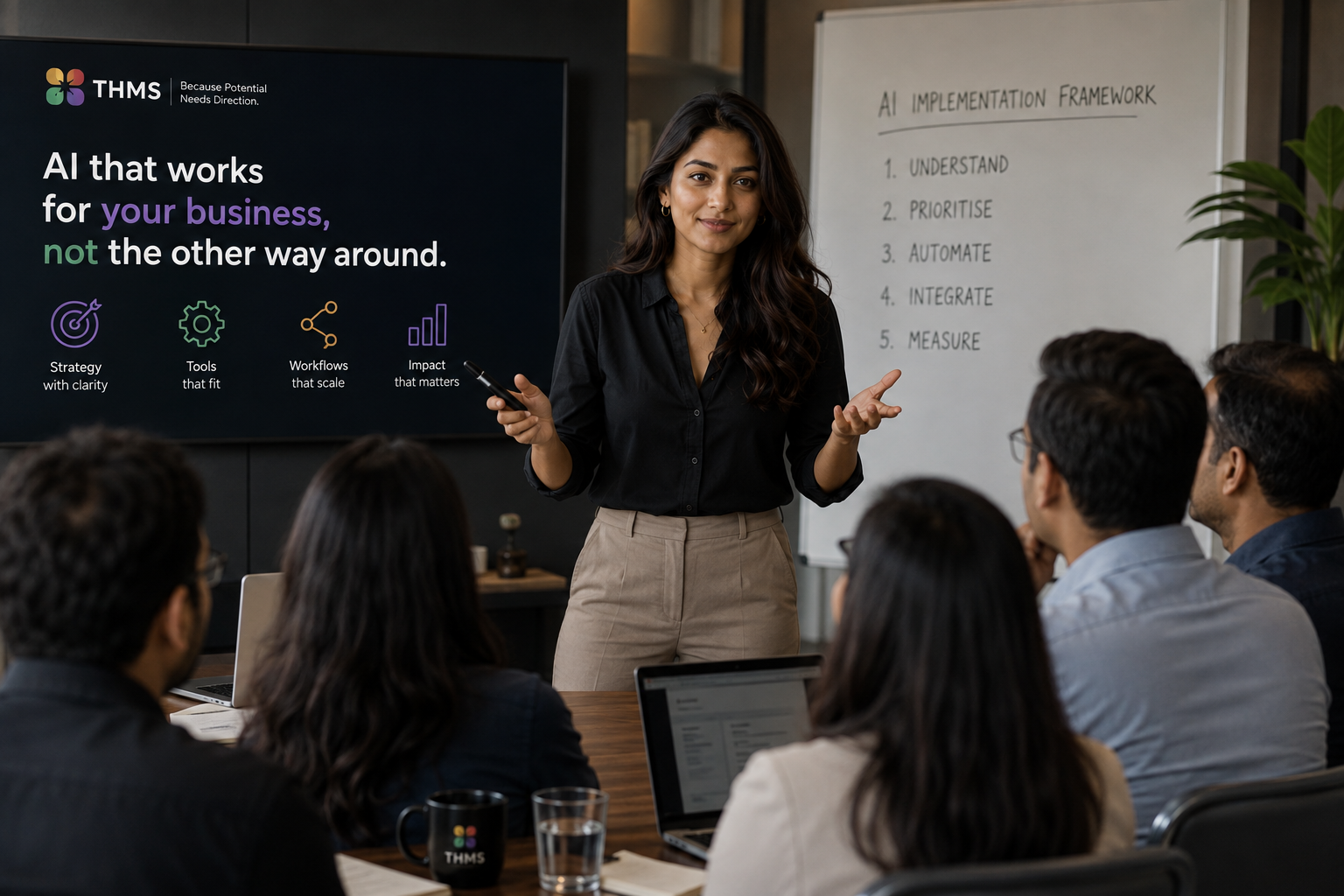 A THMS business training session on AI that works for your business